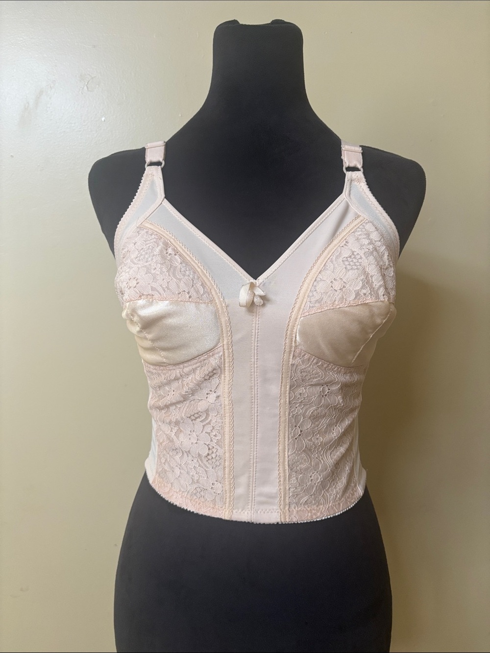 Vintage Anne Marie Biege Longline Bra Top